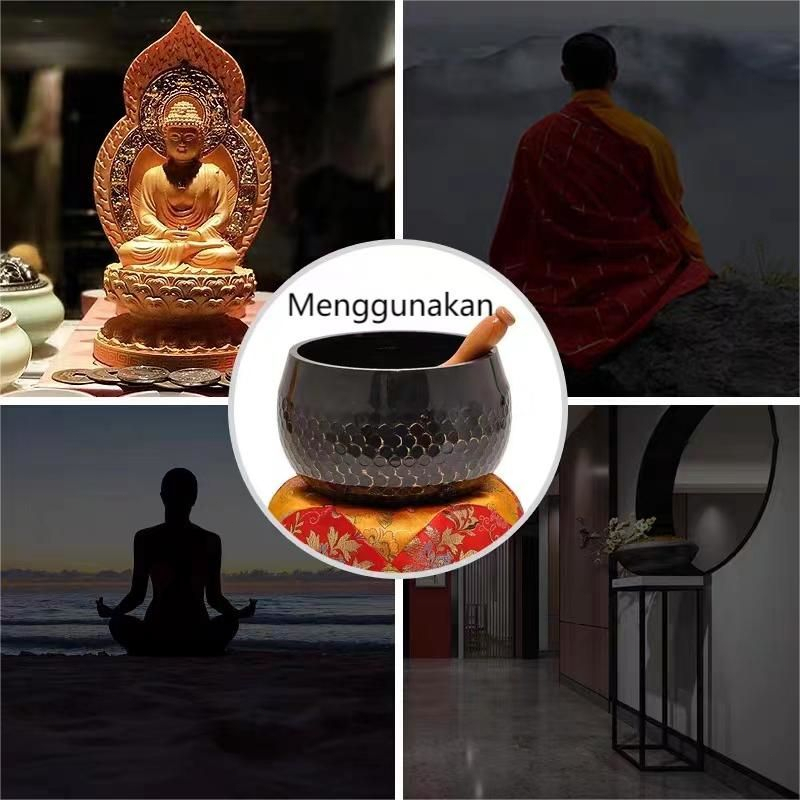 Singing Bowl Bahan Tembaga Tibetan Healing Bowl Buddha Tibet Struck Bowl Untuk Meditasi Umat Budha