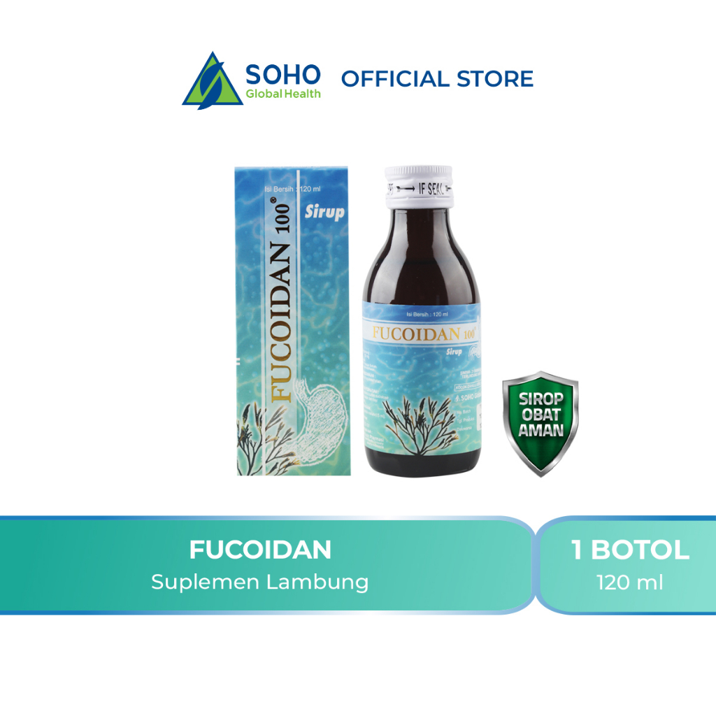Fucoidan Sirup Suplemen Kesehatan Terapi Ulkus Pada Lambung 120ml