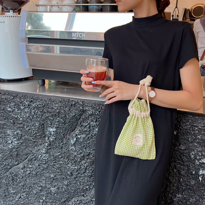 Toteally Spring Check String Pouch | Bag Organizer, Drawstring Pouch, Pouch Serut