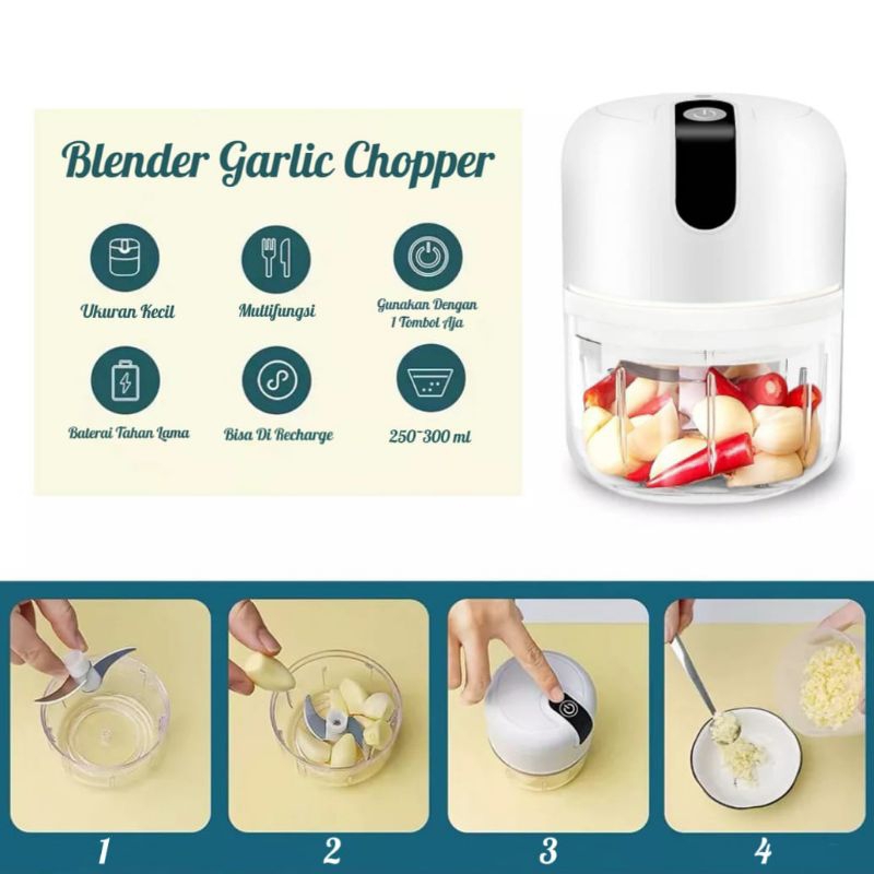 USB Mini Food Processor - Blender Mini Serbaguna - Blender Bumbu Portable⭐ Super8 ⭐