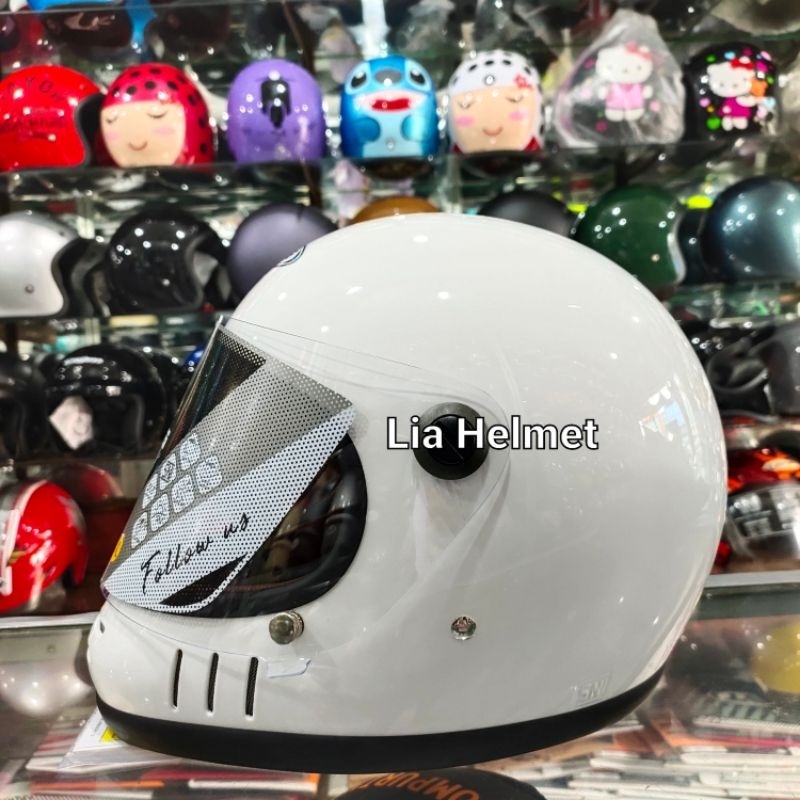 Helm Cakil Zeus 816E White / Helm Zeus 816E putih glossy / Helm Zs816E Cakil