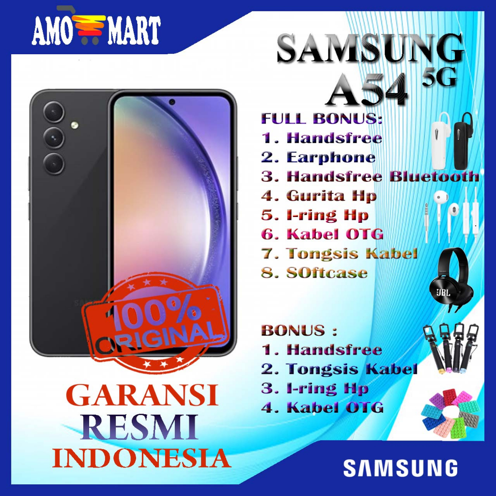 HP SAMSUNG A54 5G RAM 8/128 &amp; 8/256 GB NEW 100% ORI GRS RESMI INDONESIA TERMURAH
