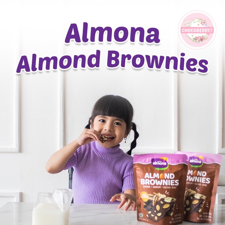 Almona Almond Brownies Cookies 50gr Snack Sehat Cemilan Diet Barefood