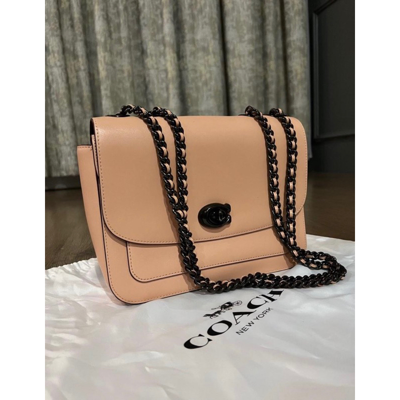 Pink coach shoulder bag