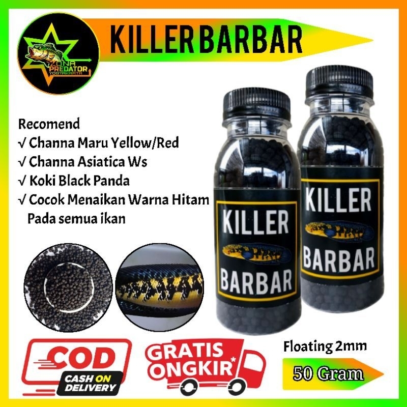 Killer BarBar Kemasan botol 100ml Pelet Channa Ampuh