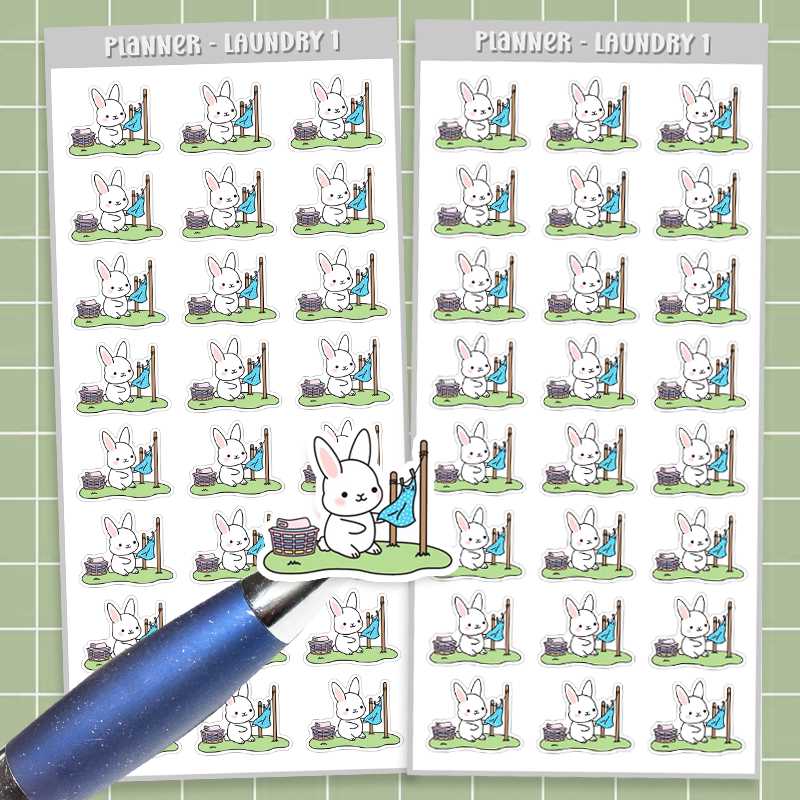 

STICKER Planner Laundry Cucian Pakaian Bujo Bullet Journal