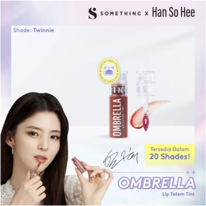 3 PCS Somethinc Ombrella Lip Totem Tint Lipstick Original (3 PCS Shade Nikola,Twinne,Wdyt)