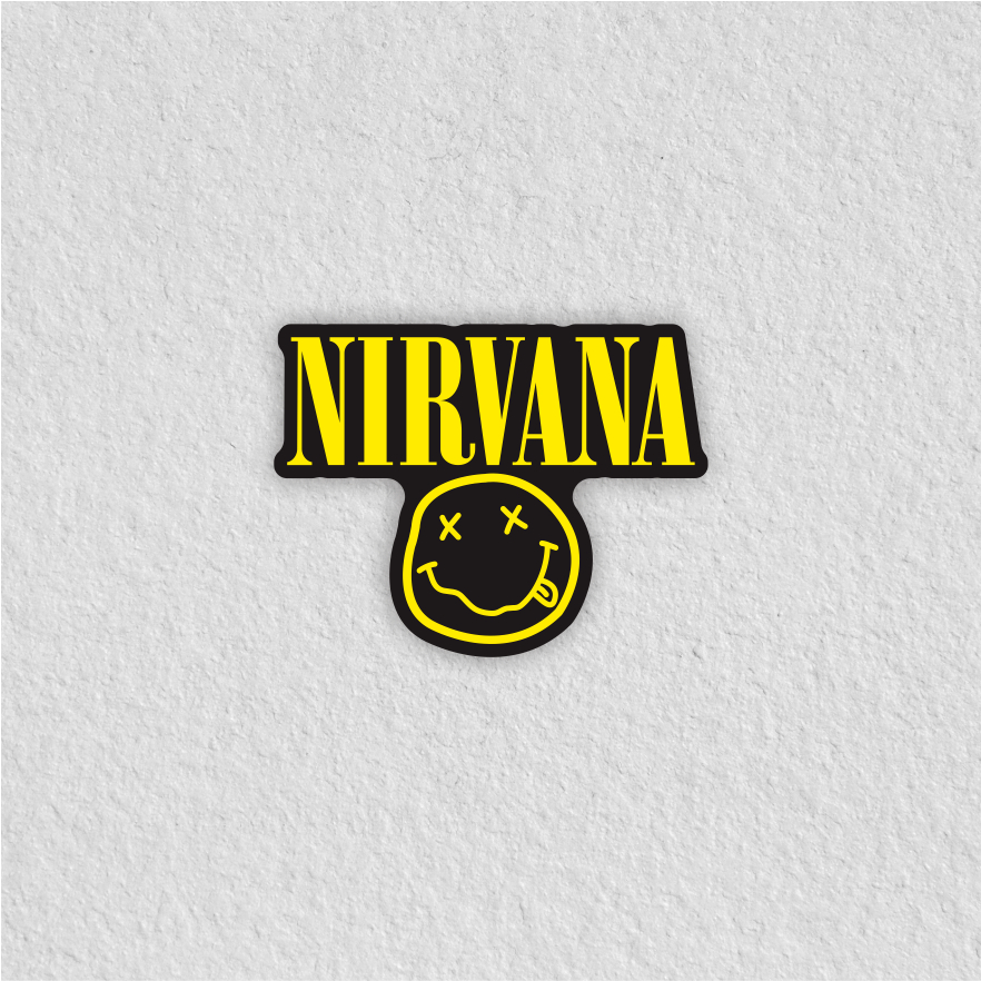 

stiker distro logo band nirvana