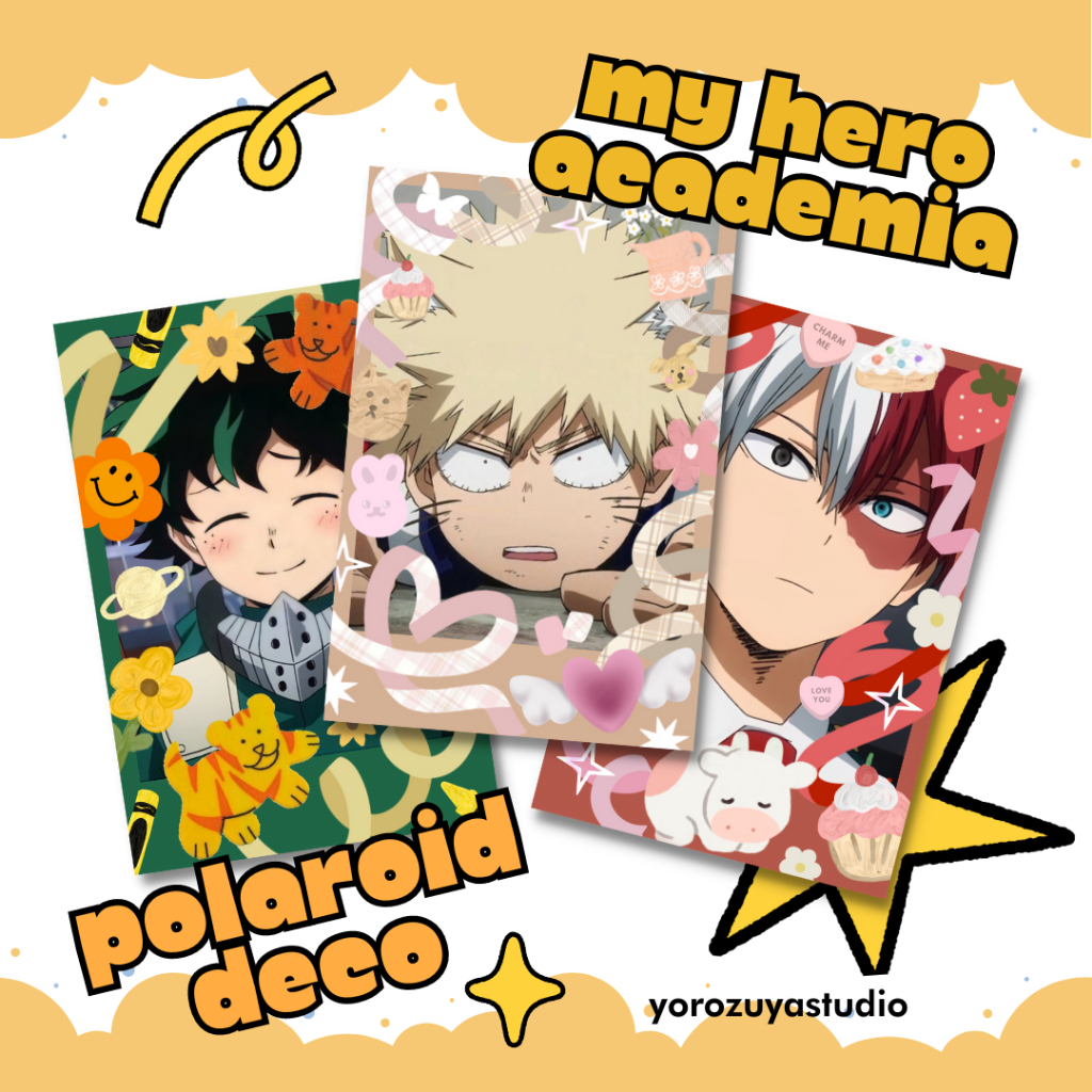 polaroid anime | anime polaroid | polaroid deco my hero academia | anime polcos | bnha