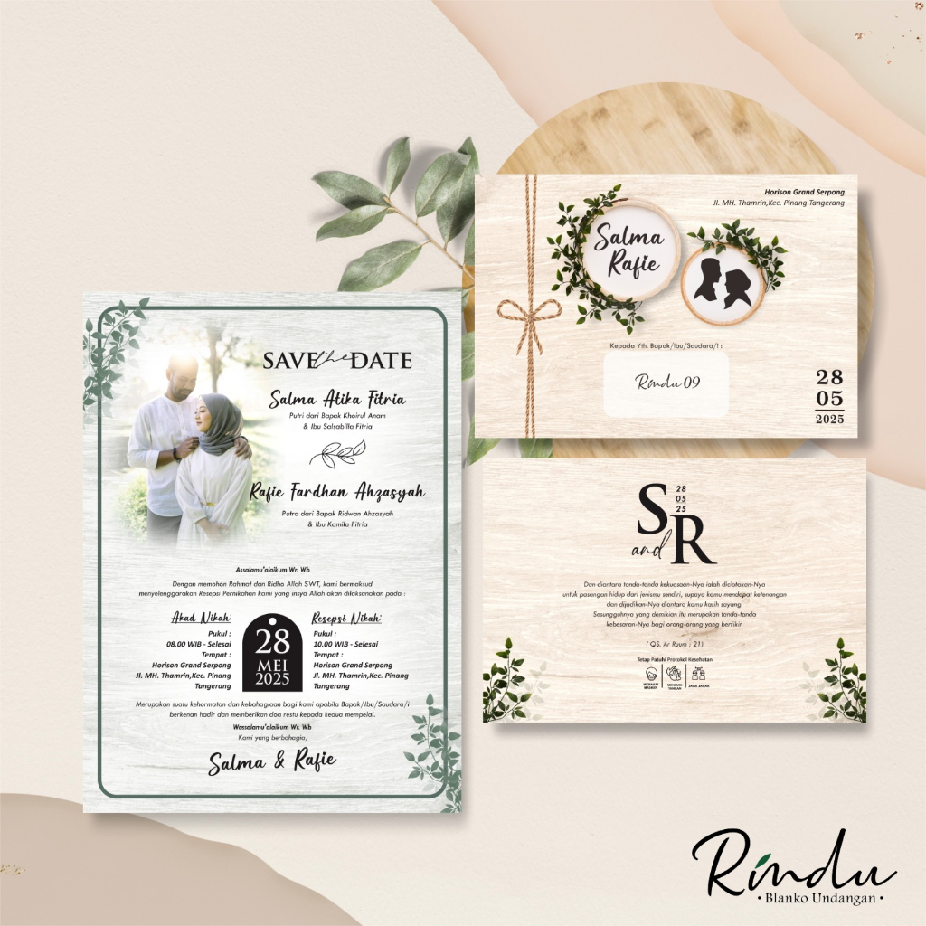 Rindu 09 | Blangko Undangan Kosongan | Free File Setting CDR