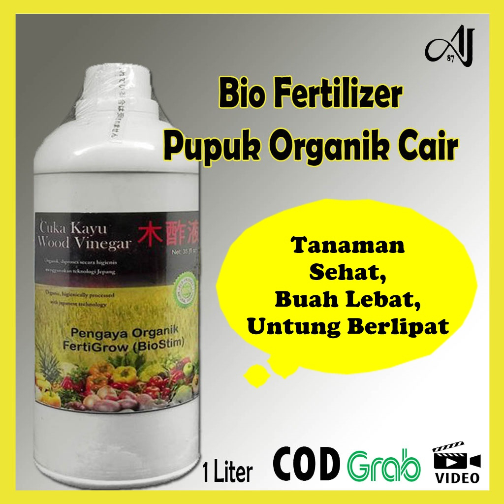 PUPUK ORGANIK CAIR 1 LITER CUKA KAYU POC BIO FERTILIZER PENYUBUR PUPUK ANTI HAMA INSEKTISIDA PESTISI