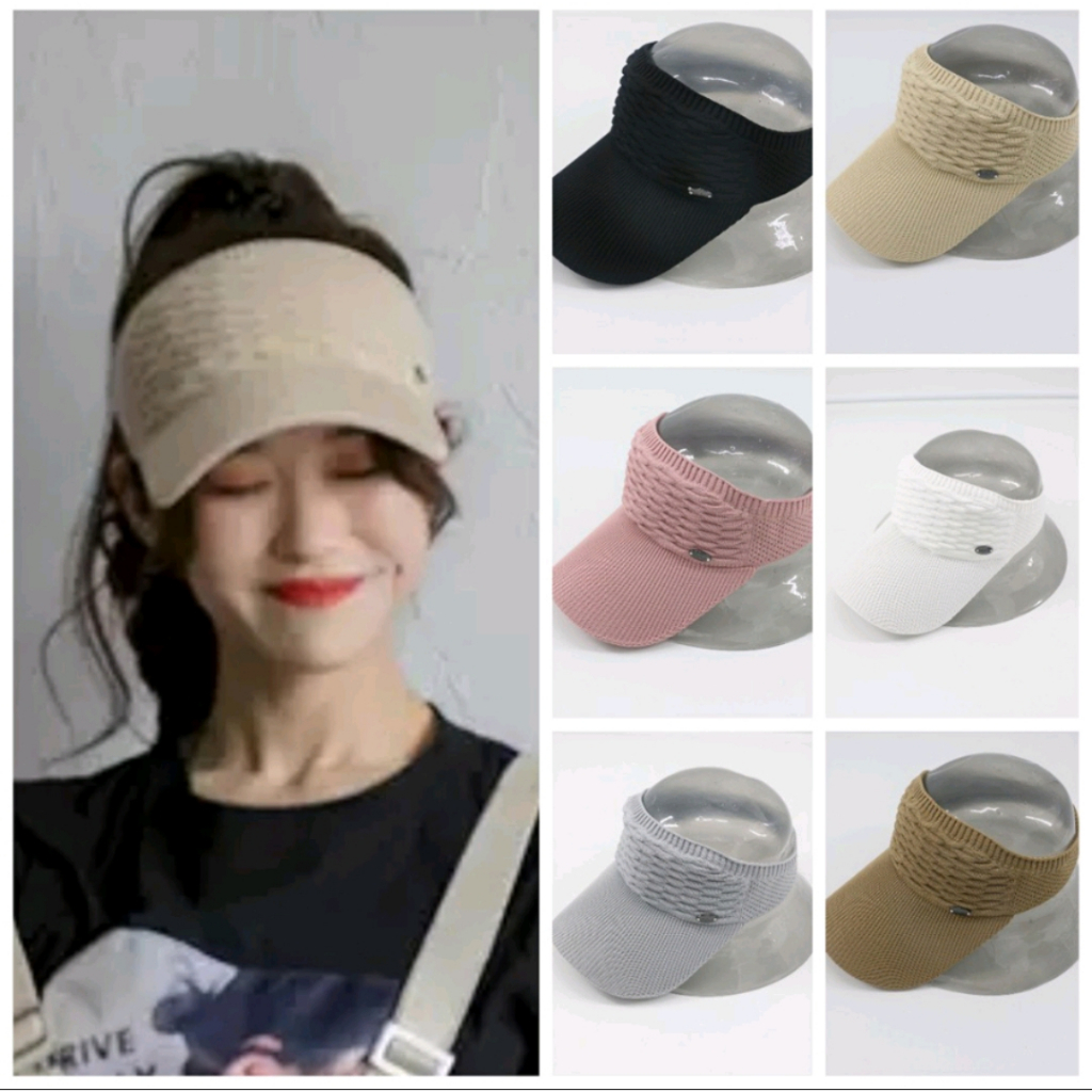 BUKIKLONTIAK/Topi Senam Wanita Sport Topi Bolong Rajut Polos Termurah/TOPI SENAM MURAH 2023