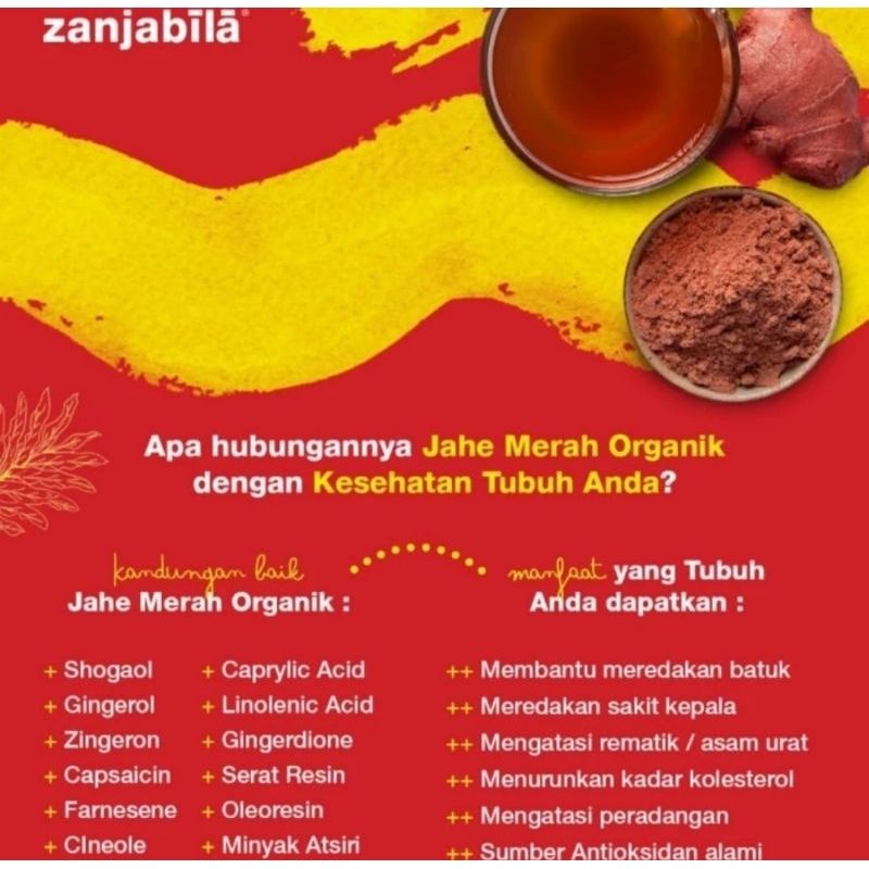 JAHE MERAH BUBUK ORGANIK ZANJABILA