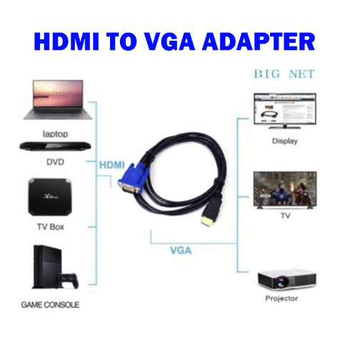 kabel HDTV to vga HD 4K/Kable hdmi to vga -1.8m/