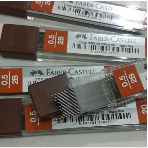 Isi Pensil Faber Castell 2B 0.5 Isi 20 Alat tulis Faber-Castell Menulis Stationery Refill Pencil Isian Ulang Mechanical Peralatan Perlengkapan Sekolah Kerja Office School Tebal Refill Kuat Tidak Gampang Patah Murah Termurah Hemat Grosir Prakarya Malang