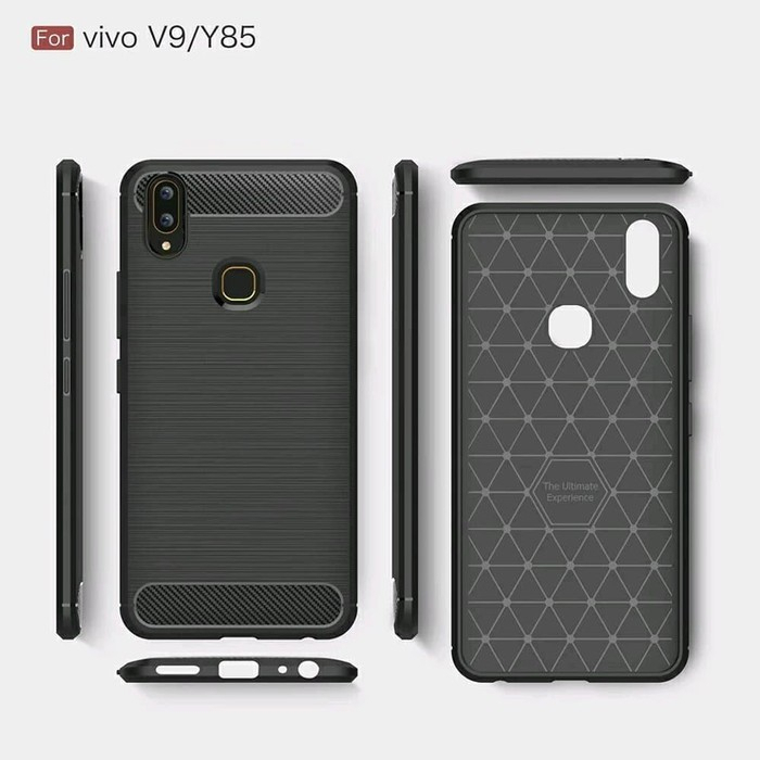 VIVO V9 VIVO Y91 VIVO Y93 VIVO Y95 Case ipaky karbon softcase silikon karet black karbon casing hitam cover