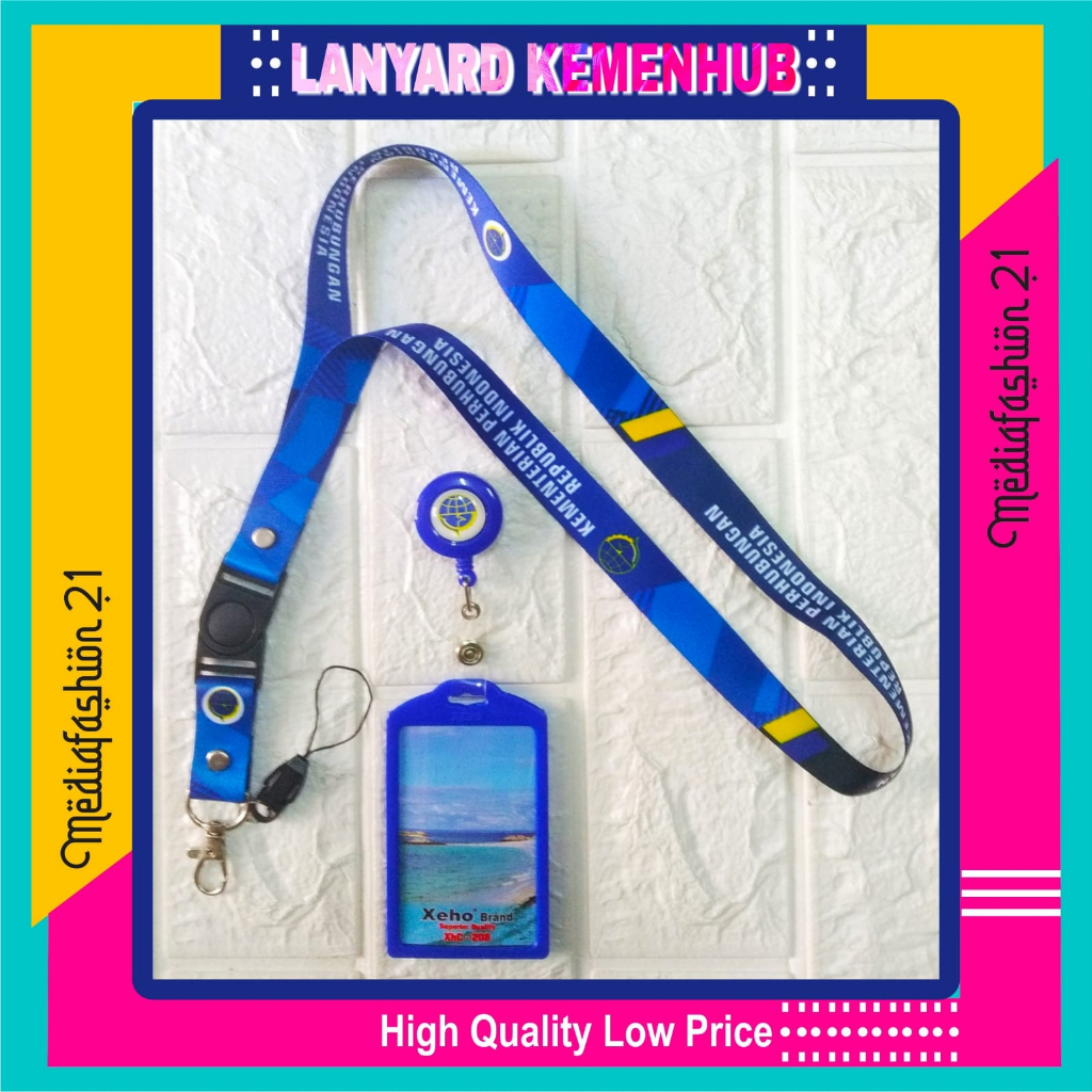 

Lanyard Tali Gantungan ID Card KEMENHUB Free Strap Gantungan HP/Flashdisk