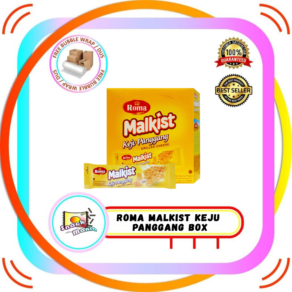 

Roma Malkist Keju Panggang 10 pcs x 22 gr BOX Grilled Cheese