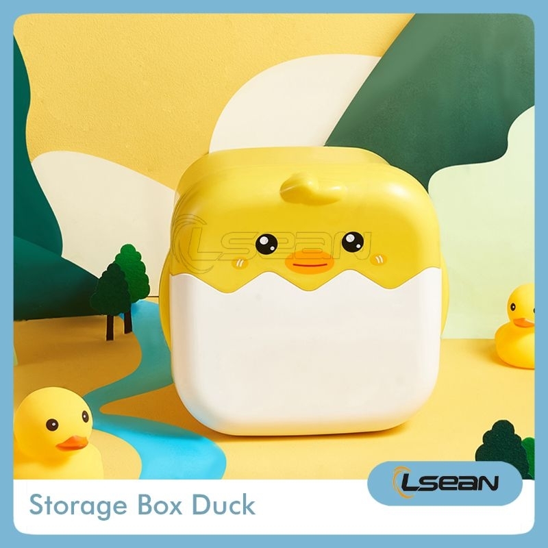 TEMPAT PENYIMPANAN BARANG MULTIFUNGSI STORAGE BOX LUCU MOTIF DUCK