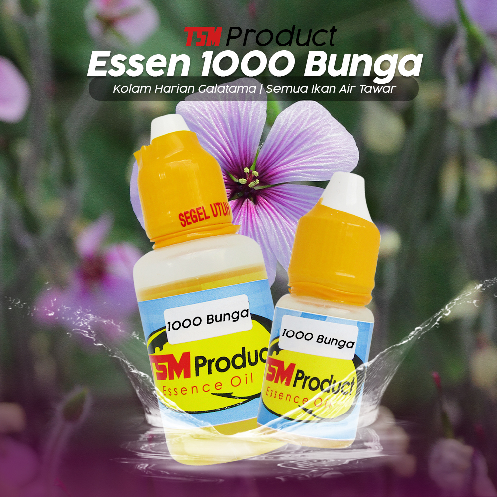 Essen Seribu Bunga 10ml - Untuk Mancing Ikan Mas, Lele, Nila, Patin dll | TSM PRODUCT