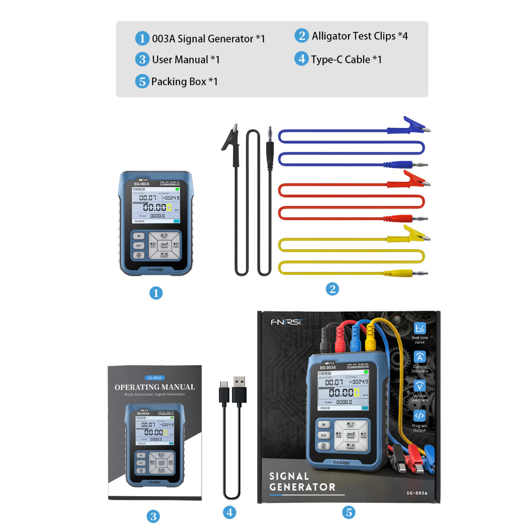 Signal Generator 0-10V Adjustable Current Voltage Simulator FNIRSI SG-003A