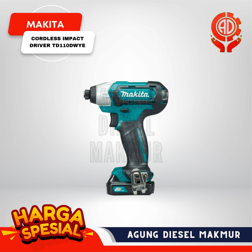 Makita Cordless Impact Driver Bor Impact Baterai 12V TD 110 DWYE