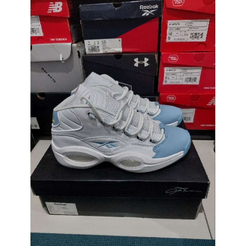 Sepatu basket Reebok Question Mid UNC 100% Original BNIB resmi