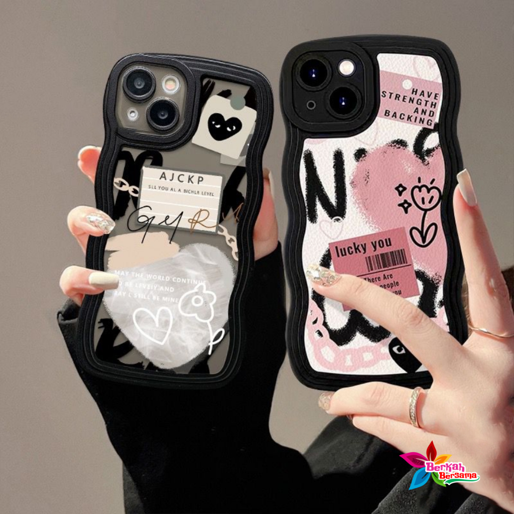 SS134 SOFTCASE MOTIF GRAFITI HATI BUNGA FOR XIAOMI REDMI A2 12C 12 4G 11A 10 A1 PLUS NOTE 12 PRO POCO X5 BB8005