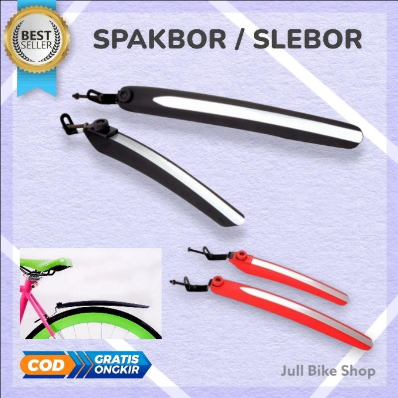 sepasang Spakbor sepeda lipat fender mini selebor pelindung air fixie mtb balap slebor hujan bmx