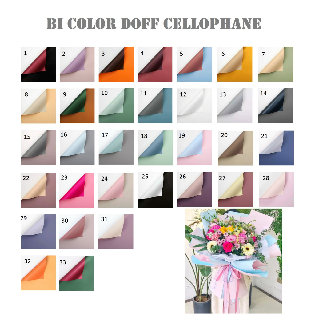 

( Eceran ) Flower Wrapping Bi Color Doff / Kertas Buket