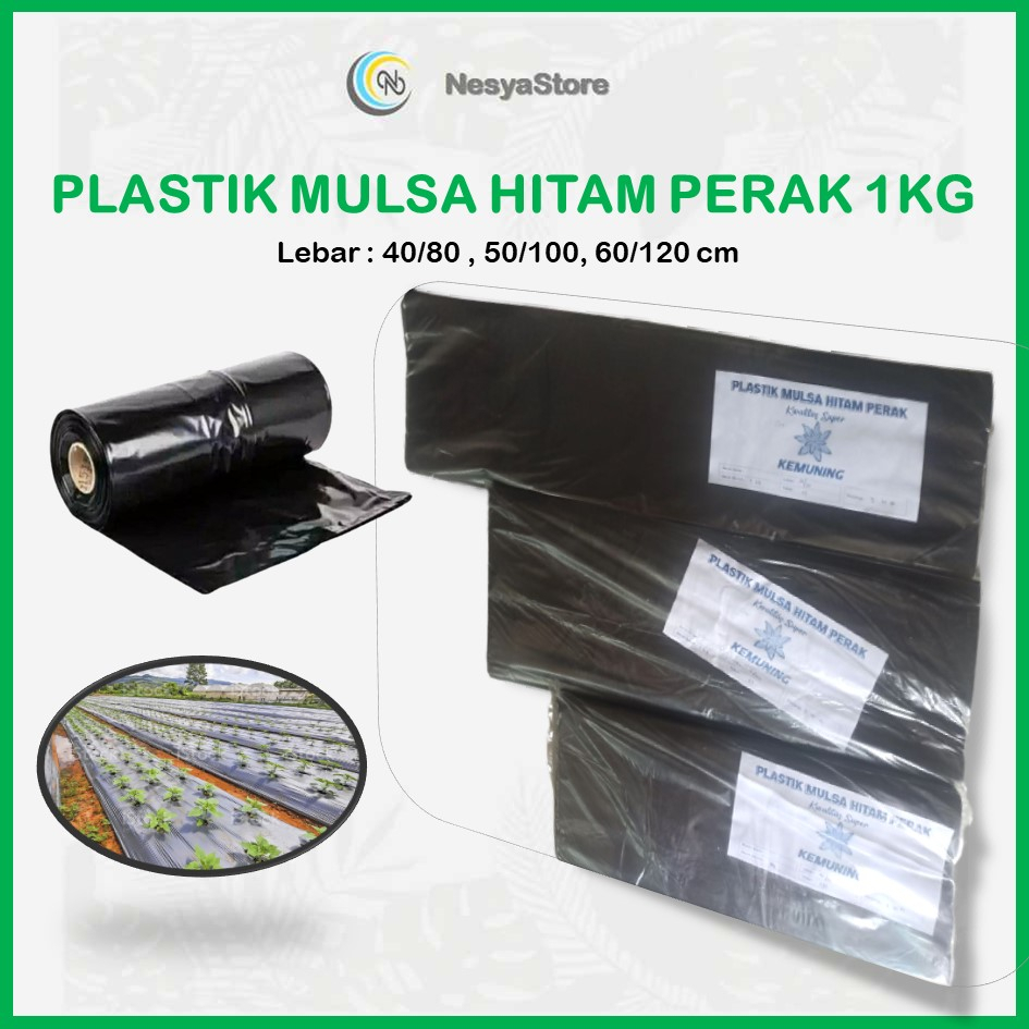 1Kg Plastik Mulsa Hitam Perak Plastik Packing Plastik Mulsa Kiloan Berkualitas