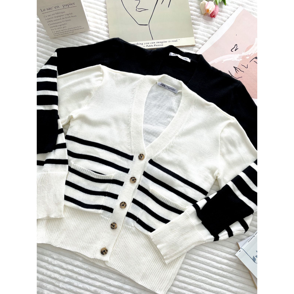 Zara Stripped Knitted Cardigan