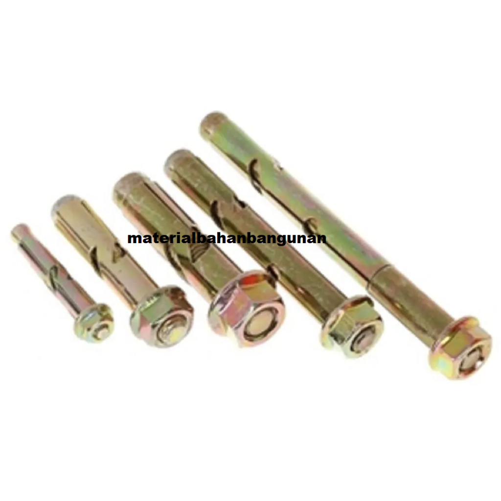 Dinabolt Kuning m 10 x 50 mm Dynabolt 5 cm Baut Bracket Breket Beton Tembok Ekspansi Bolt