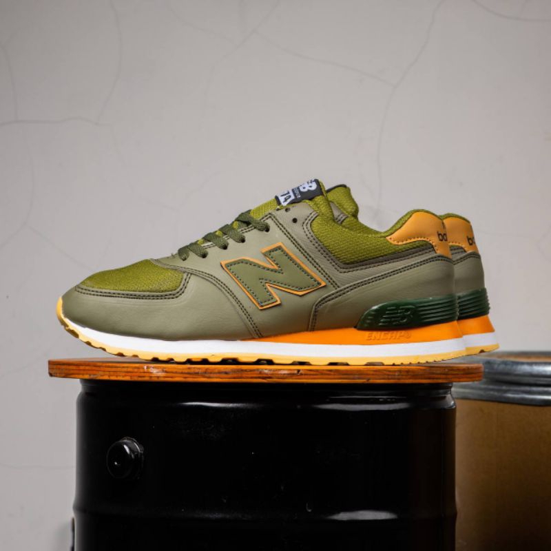 NEW BALANCE 574 GREEN ORANGE