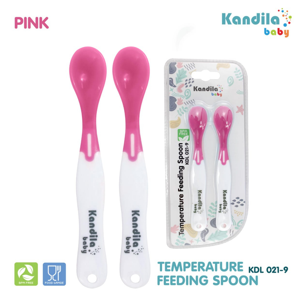 Kandila Baby - Temperature Feeding Spoon KDL021-9 KDL021-10 - Set Sendok Makan Anak Bayi