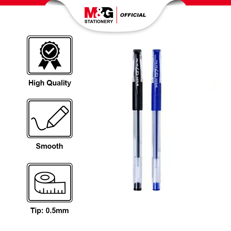 

M&G Stick Gel Pen 0.5mm Economical Biru 8pcs