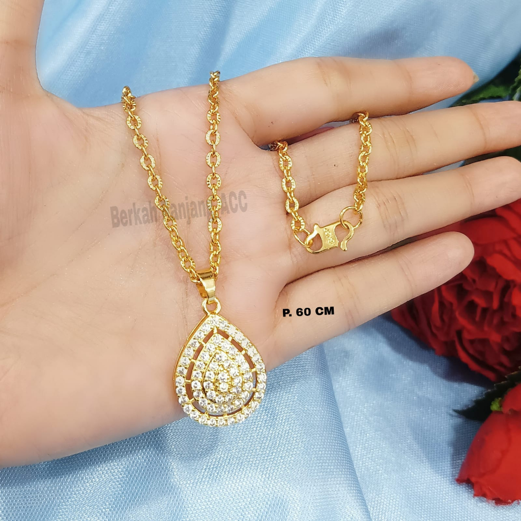 KALUNG DEWASA MODEL MOTIF PERMATA DESAIN ZIRCON FASHION ANTI KARAT