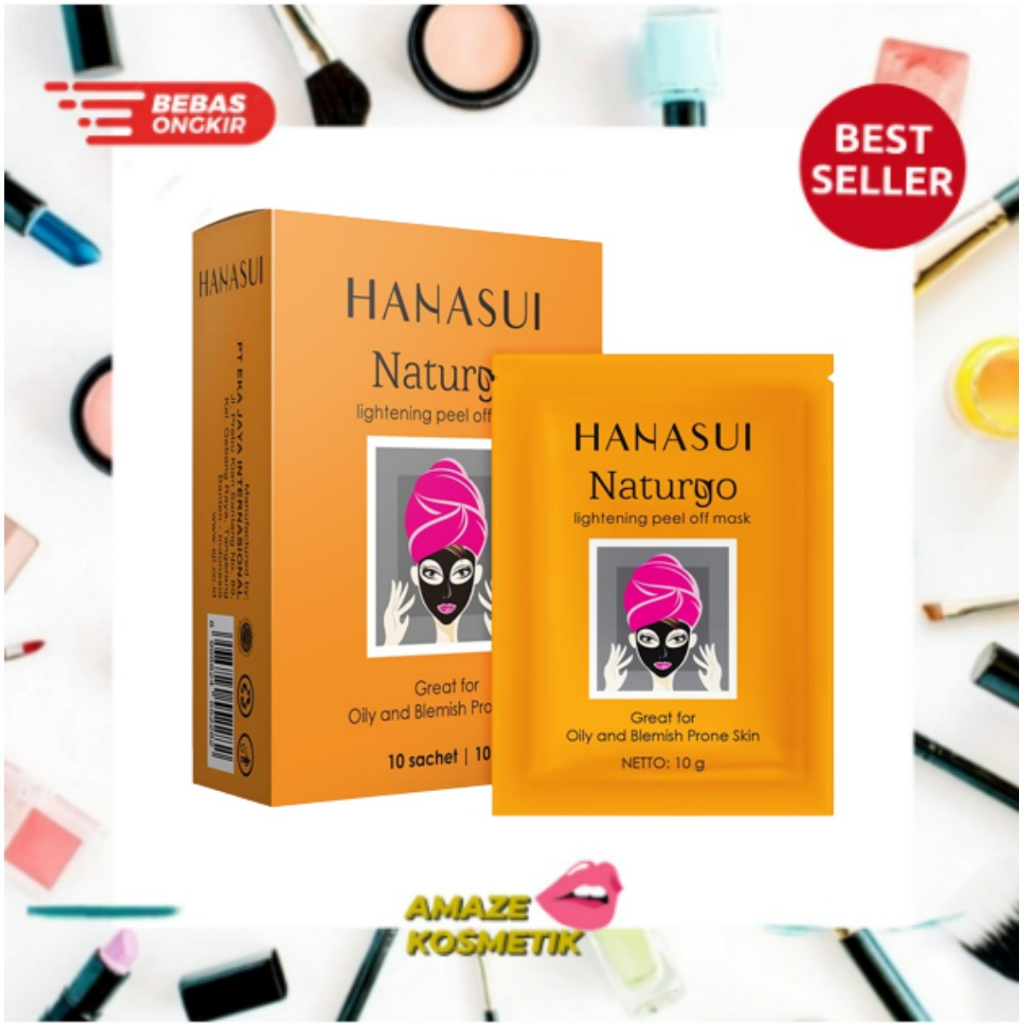 HANASUI NATURGO BPOM 1 BOX ISI 10 SACHET | MASKER WAJAH PEEL OFF