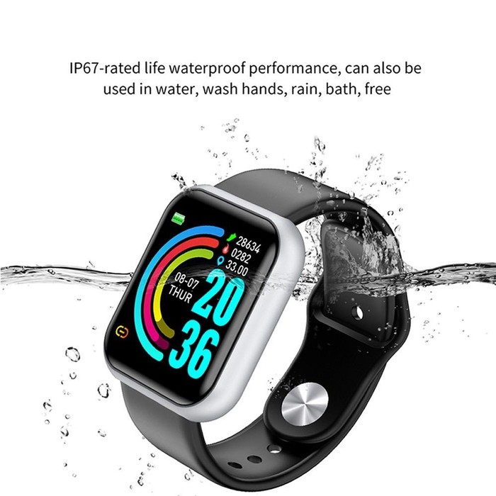 Smartwatch Type Y68S Pria Wanita, Jam Tangan Support Bluetooth Pintar Series Sport Tahan Air