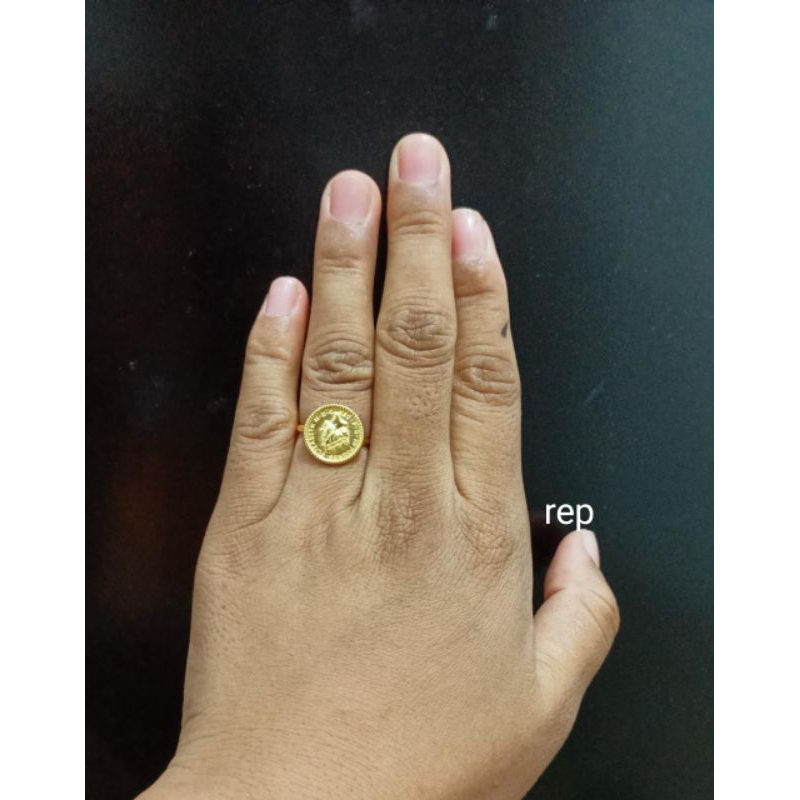 Cincin koin lapis mas,awet,bisa disepuh ulang