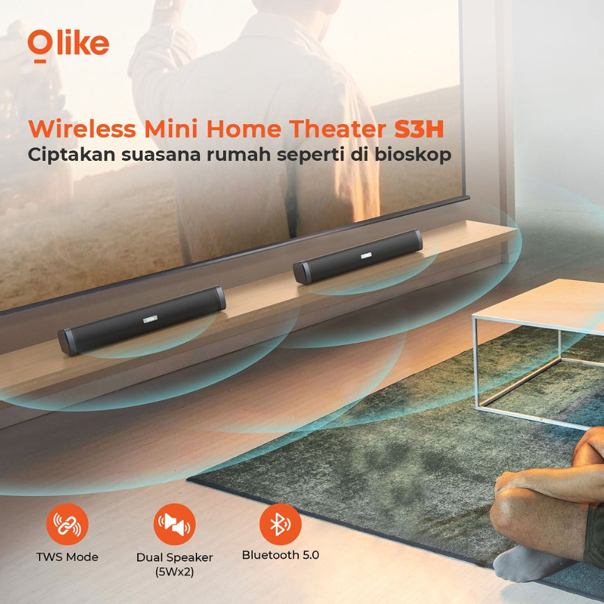 Olike S3H Mini Soundbar Speaker Bluetooth TWS mode - Garansi Resmi