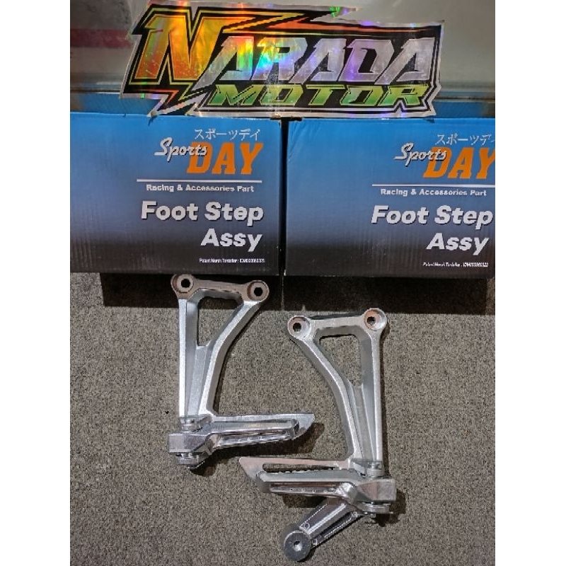 FOOTSTEP/POSTEP IMPOR CBR 650 DAY SILVER SET KANAN KIRI PANGKON KNALPOT  bostep footstep belakang CB