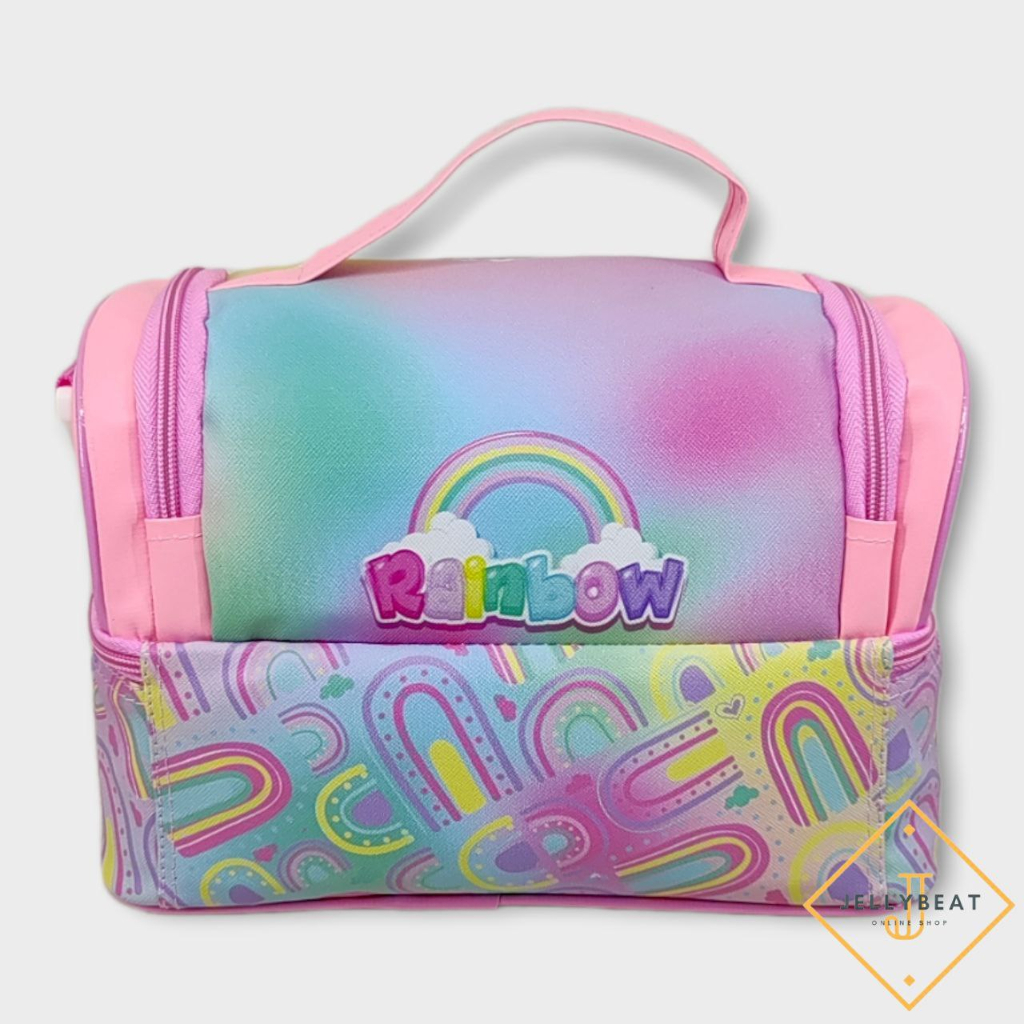 Tas Susun MOTIF UNICORN RAINBOW / Tas Slempang Smiggle /Lunch Bag Susun