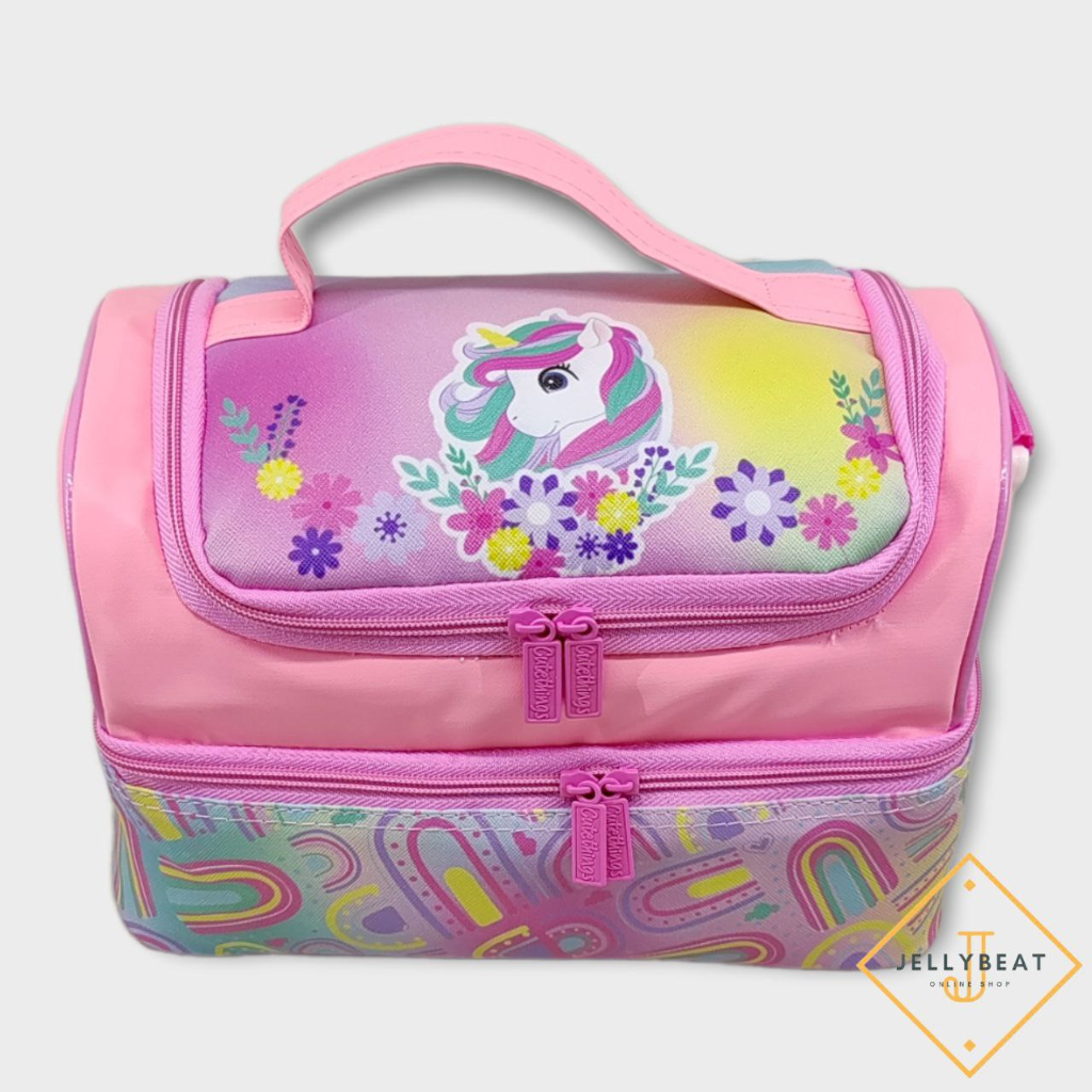 Tas Susun MOTIF UNICORN RAINBOW / Tas Slempang Smiggle /Lunch Bag Susun