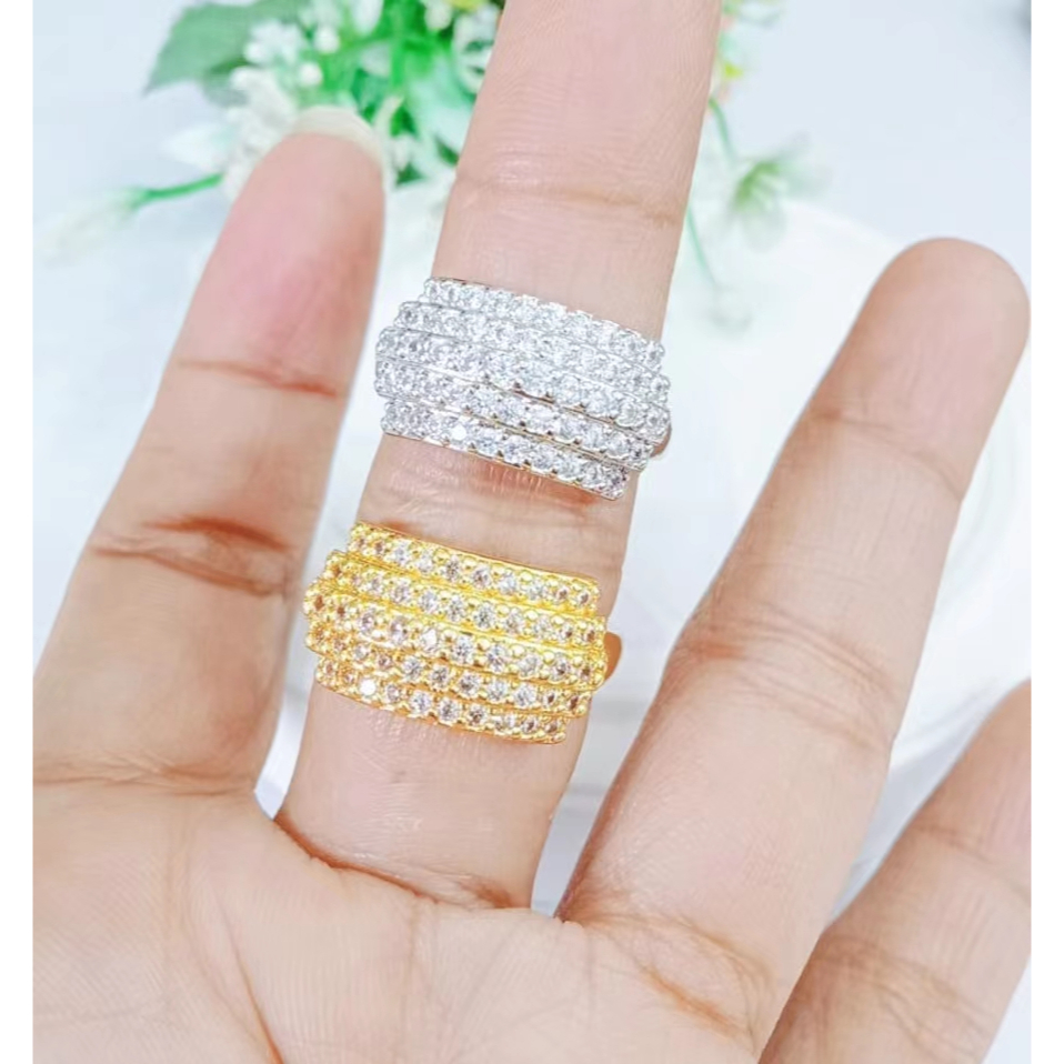 Cincin Xuping Permata Lapis Emas Fashion Wanita C001/C002