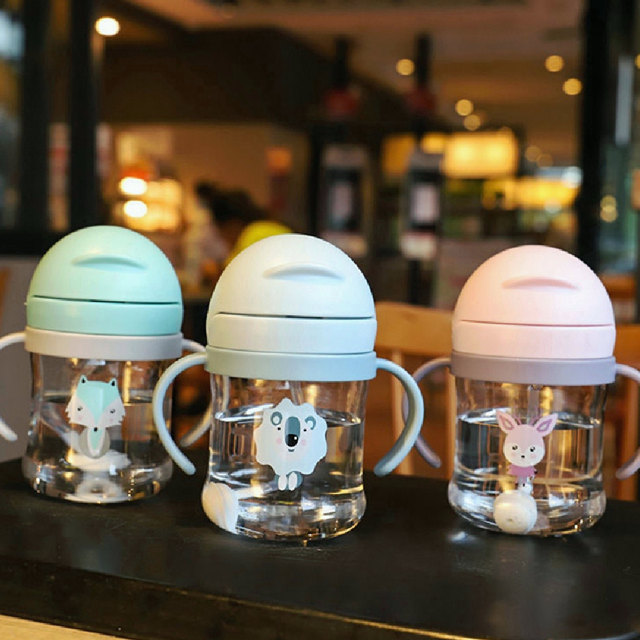 DADAWARD Botol Minum Bayi Gelas Anak Balita Training Cup Baby 280ml Dengan Karakter Lucu Sippy Cup
