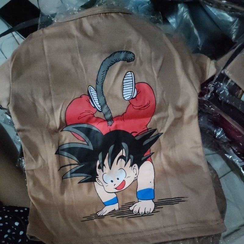 BAJU SETELAN ANAK COWOK KARAKTER KARTUN ANIME NARUTO SONGOKU OWL BEAR LUFFY SKUL PREMIUM