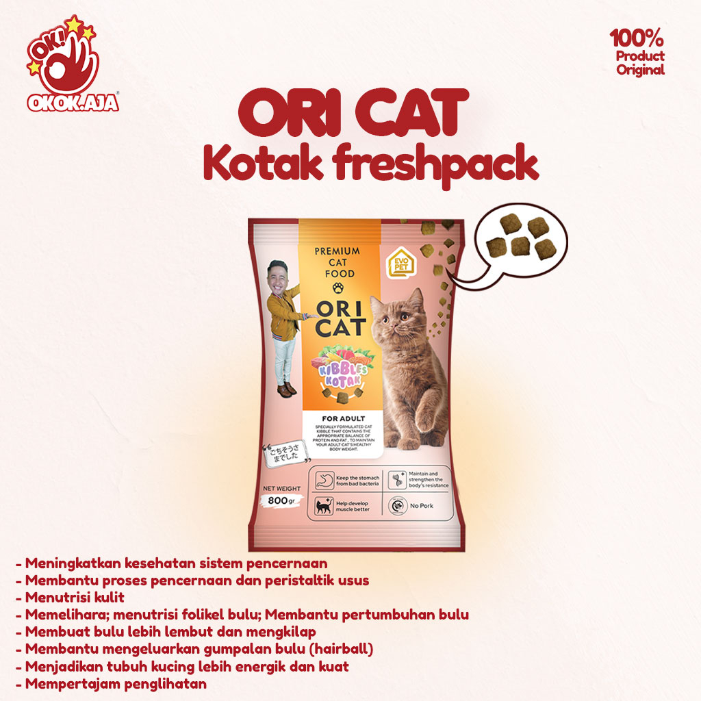 Makanan kucing kering murah premium ORI CAT 1kg - Cat food murah