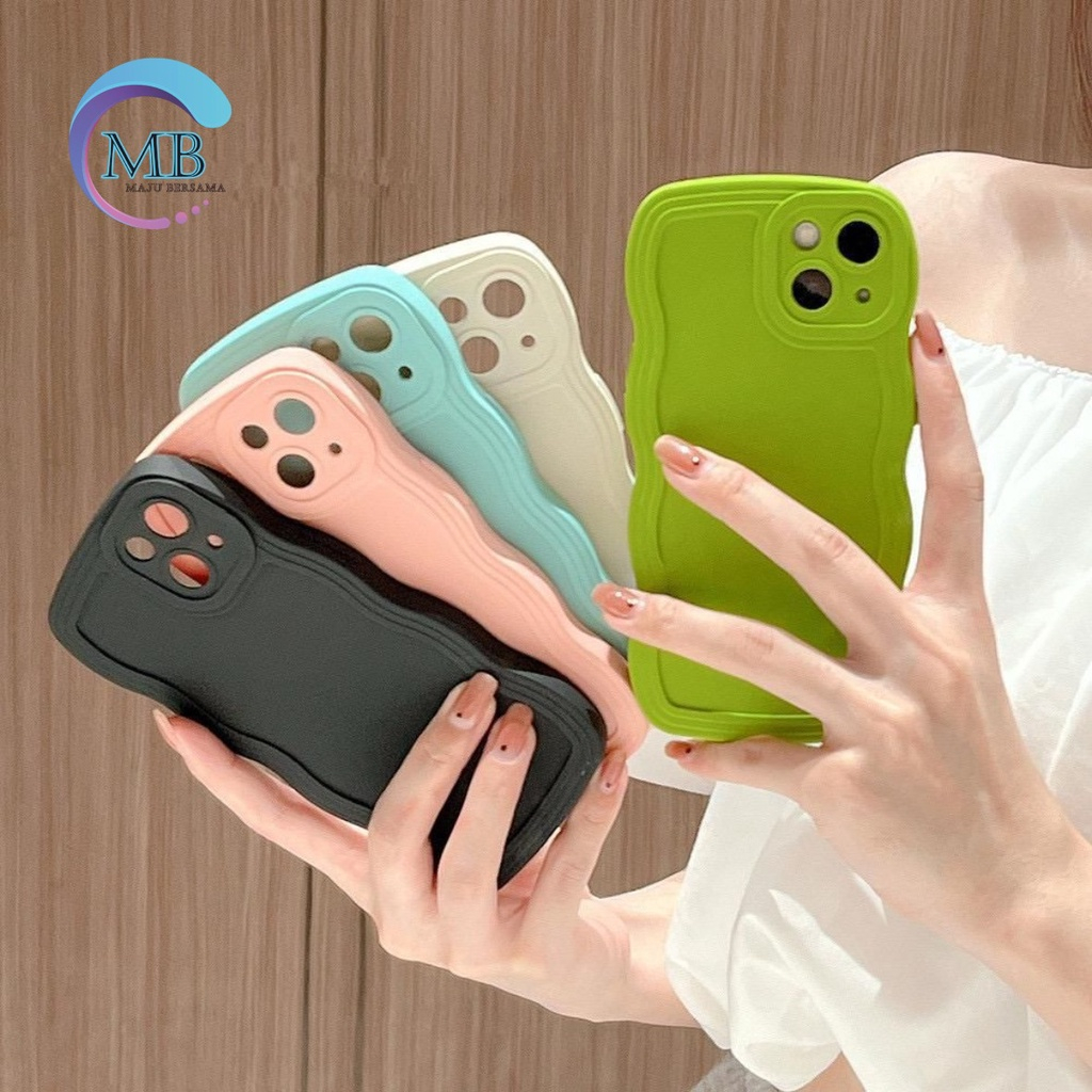 CASE SOFTCASE SILIKON GELOMBANG WAVY PROCAMERA MACARON REDMI 12C MB4660