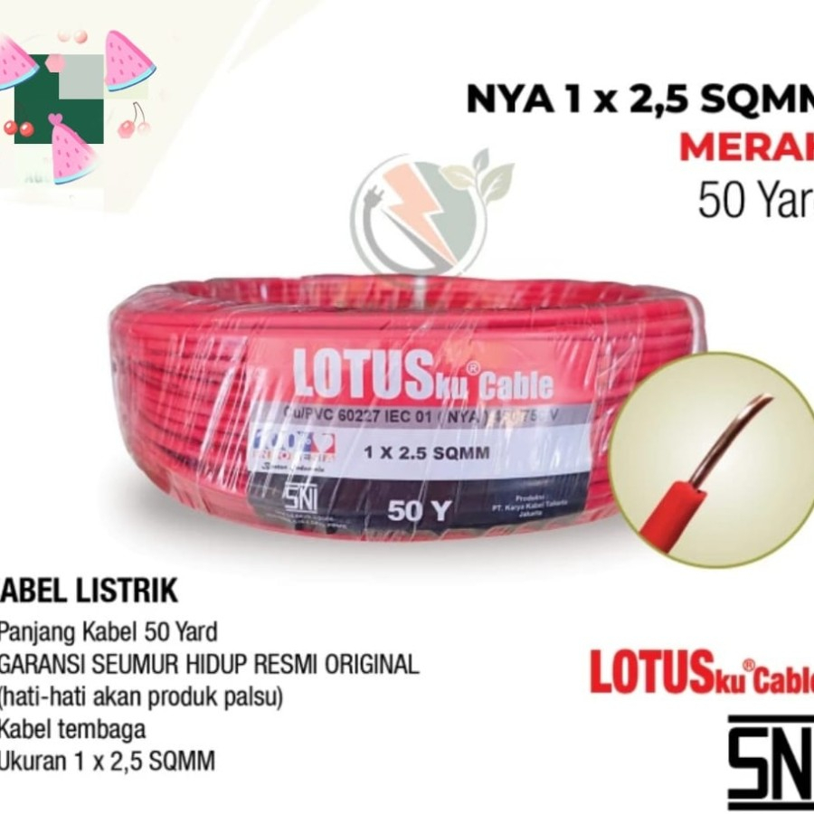 Kabel Nya 2,5 mm LOTUSku 1x2.5 50 yard